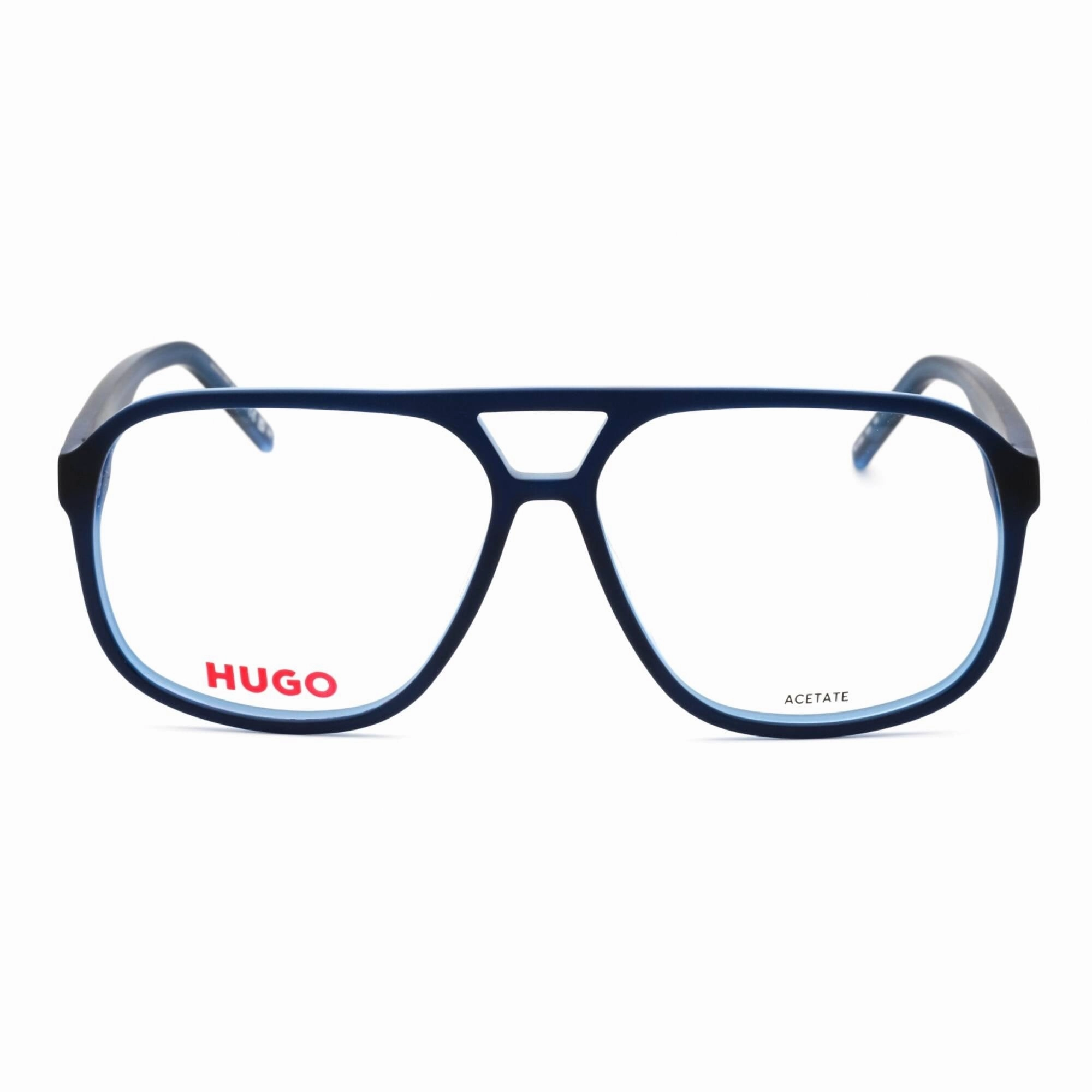 Hugo Men's Eyeglasses - Blue Plastic Pilot Full Rim Frame | HG 1200 0PJP 00
