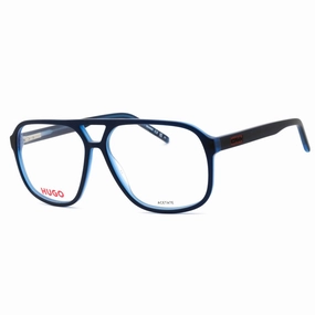 Hugo Men's Eyeglasses - Blue Plastic Pilot Full Rim Frame | HG 1200 0PJP 00