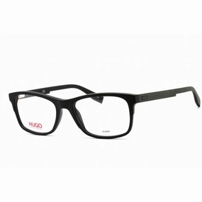 Hugo Men's Eyeglasses - Full Rim Rectangular Matte Black Plastic Frame | HG 0292 0003
