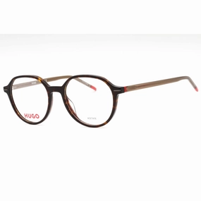 Hugo Men's Eyeglasses - Havana Plastic Round Shape Full Rim Frame | HG 1170 0086 00