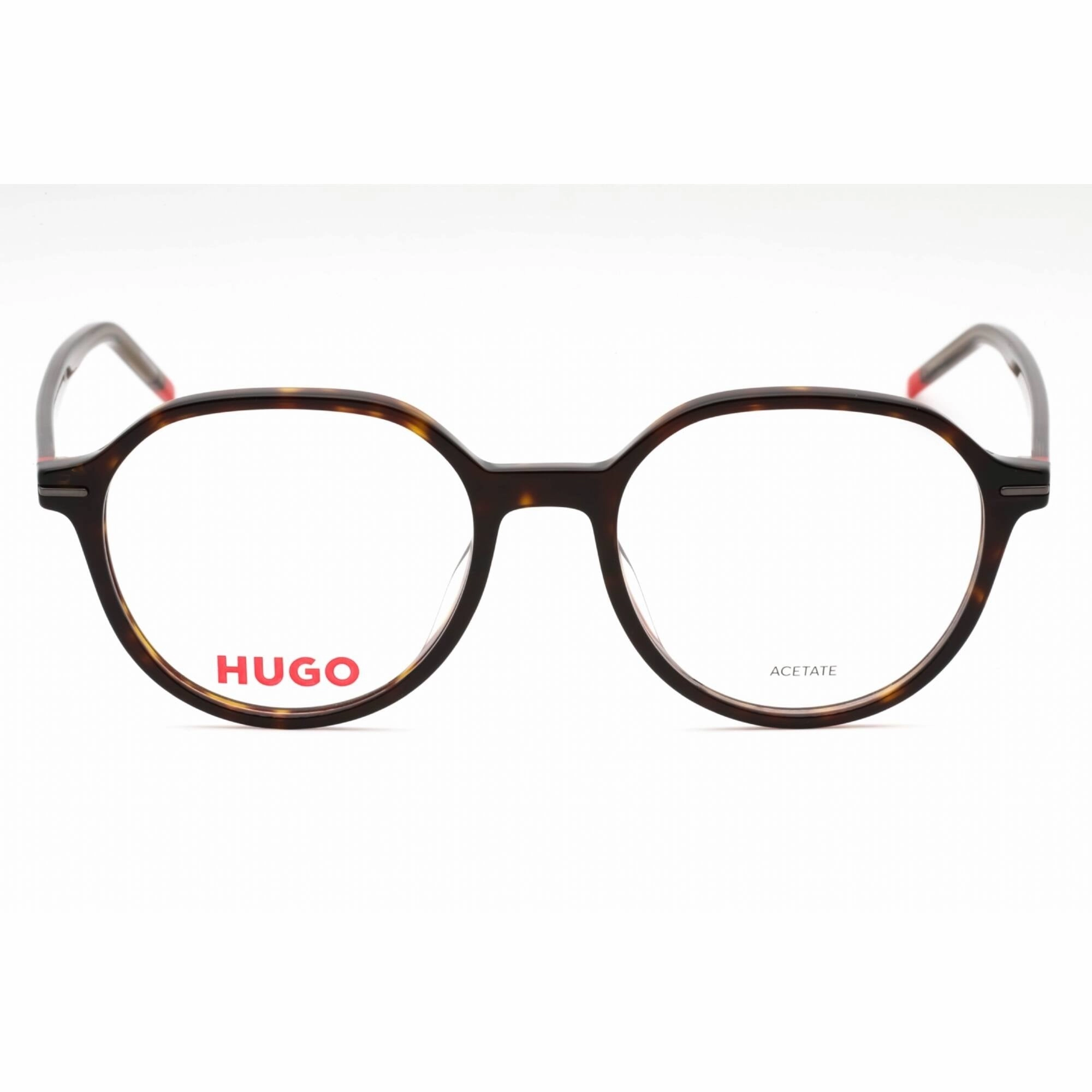 Hugo Men's Eyeglasses - Havana Plastic Round Shape Full Rim Frame | HG 1170 0086 00