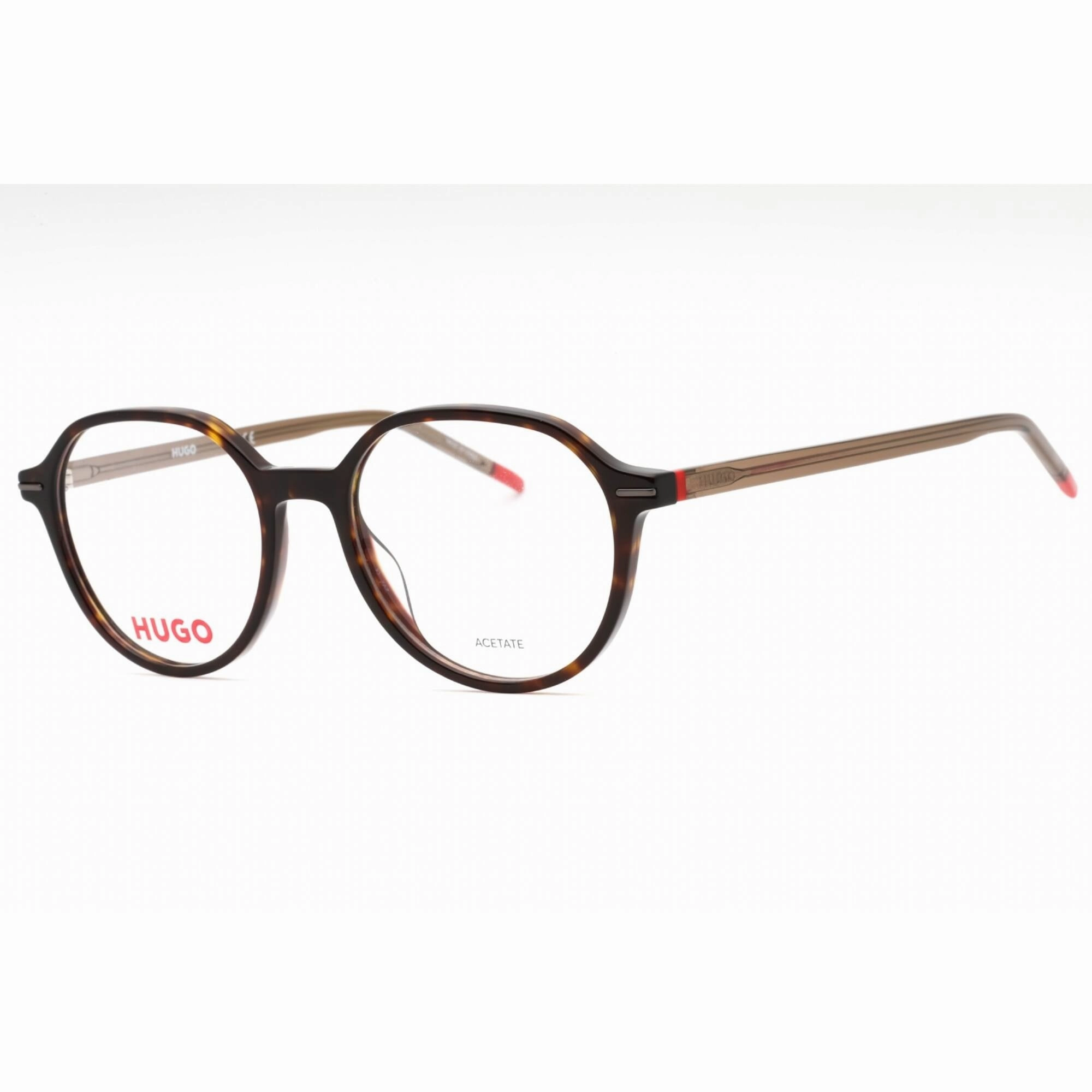 Hugo Men's Eyeglasses - Havana Plastic Round Shape Full Rim Frame | HG 1170 0086 00