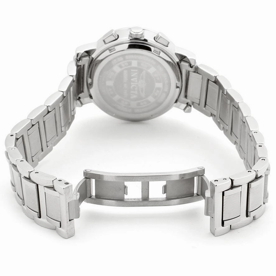 Invicta 4718 Women's Steel Bracelet Wildflower Chrono Diamond Mother of Pearl Dial Day-Date Watch