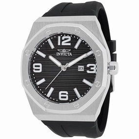Invicta Men's Watch - Huracan Quartz Black Dial Silicone Rubber Strap Date | 45772