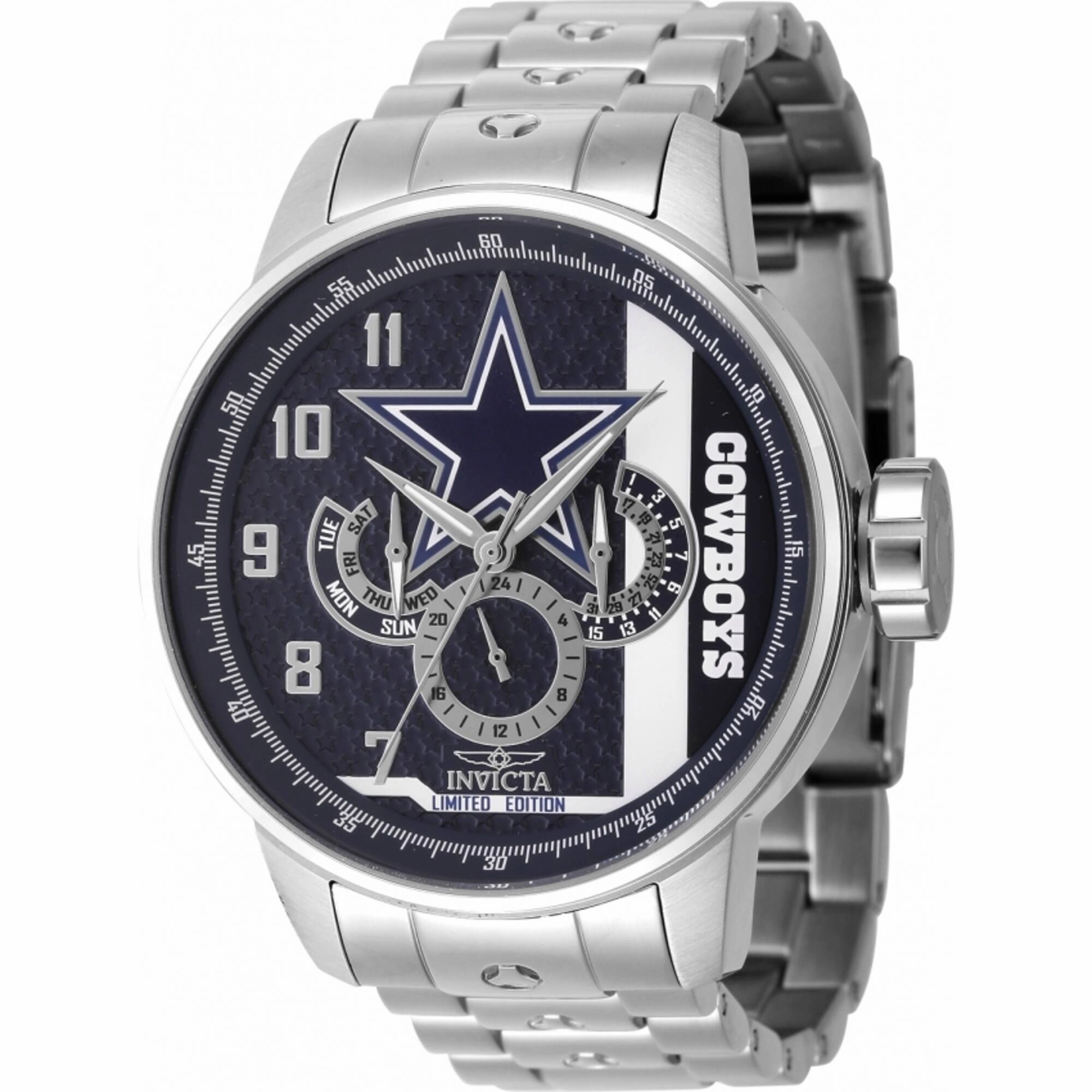 Invicta Men's Watch - NFL Dallas Cowboys Silver, White and Blue Dial bracelet | 45124