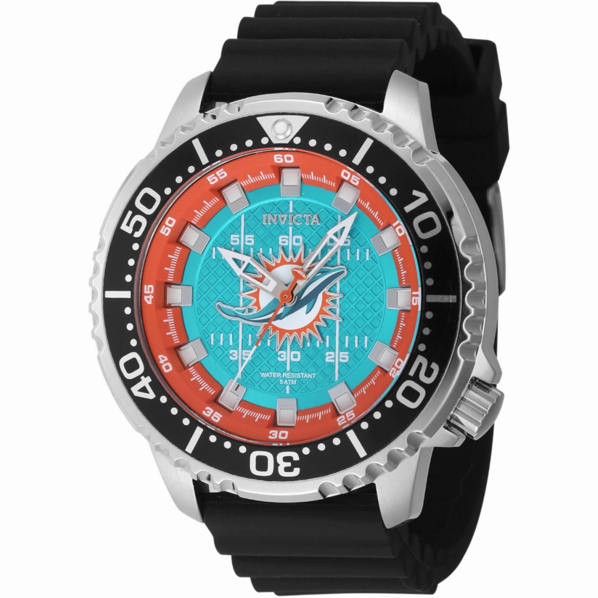 Invicta Men's Watch - NFL Miami Dolphins Light Blue and Orange Dial Strap | 48102