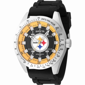 Invicta Men's Watch - NFL Pittsburgh Steelers Yellow and Black Dial Strap | 47858