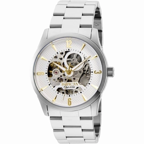Invicta Men's Watch - Objet D Art Automatic White Skeleton Dial Bracelet | 27581