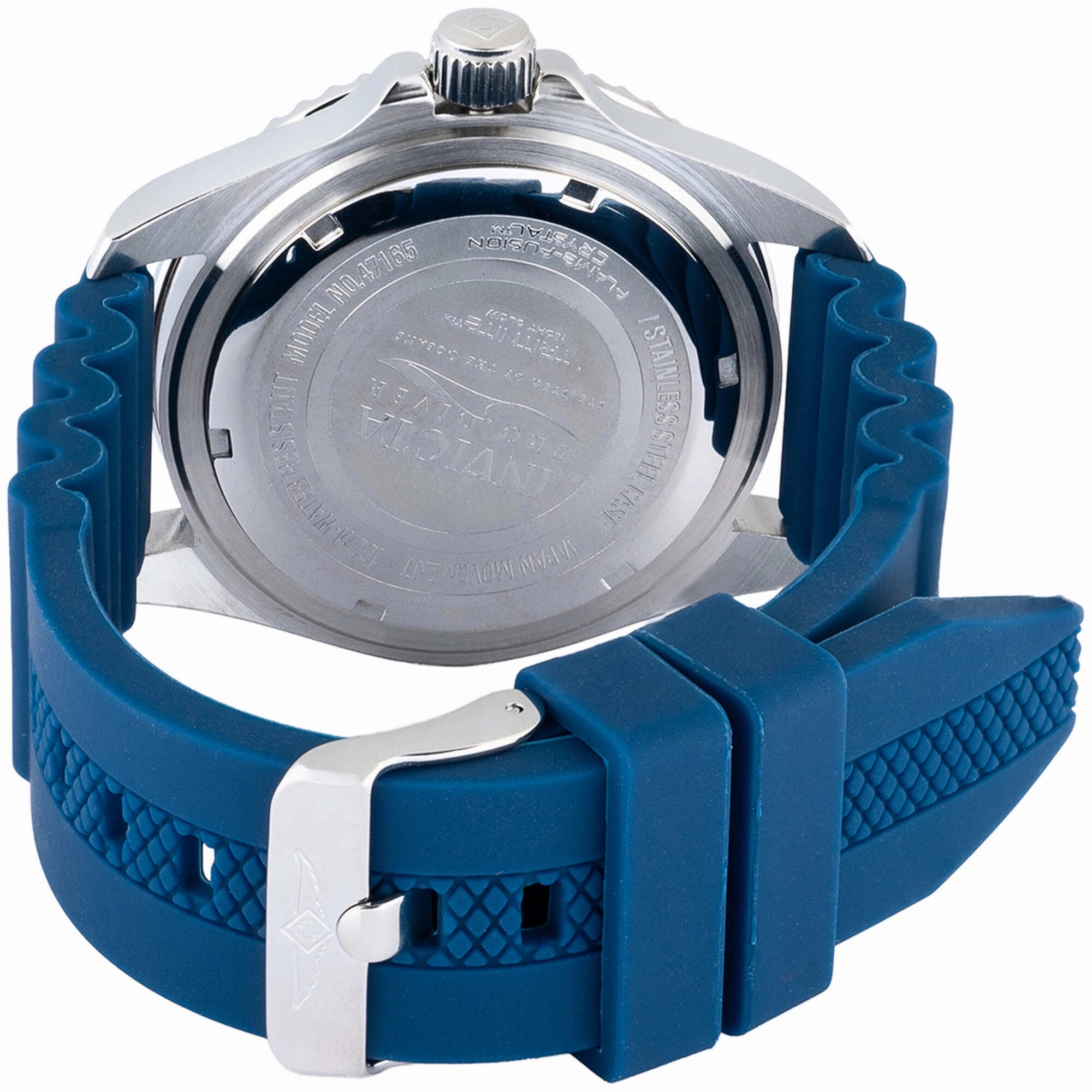 Invicta Men's Watch - Pro Diver Quartz Black Dial Blue Silicone Strap | 47165