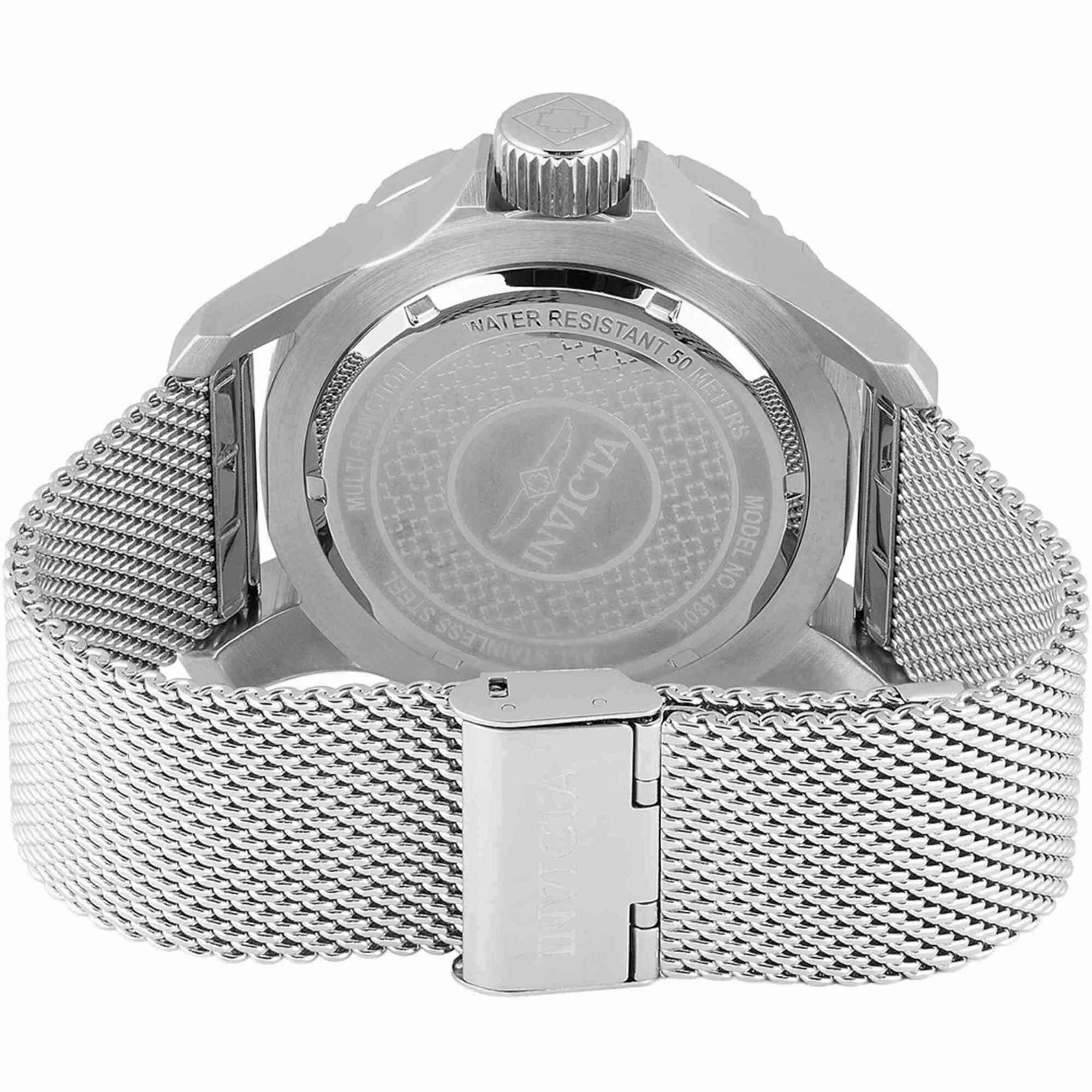 Invicta Men's Watch - Vintage Quartz Chrono Turquoise Dial Mesh Bracelet | 48012