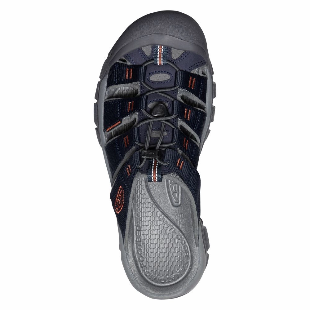 KEEN 1027300 Men's Newport Closed Toe Slip on Slide Sandals, Sky Captain/Bombay Brown, 11