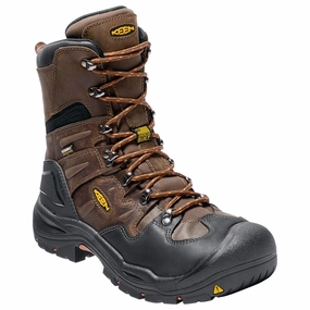 KEEN Utility 1017833 Coburg 8'' Waterproof Steel Toe Work Boots for Men - Cascade Brown/Brindle - 10.5M