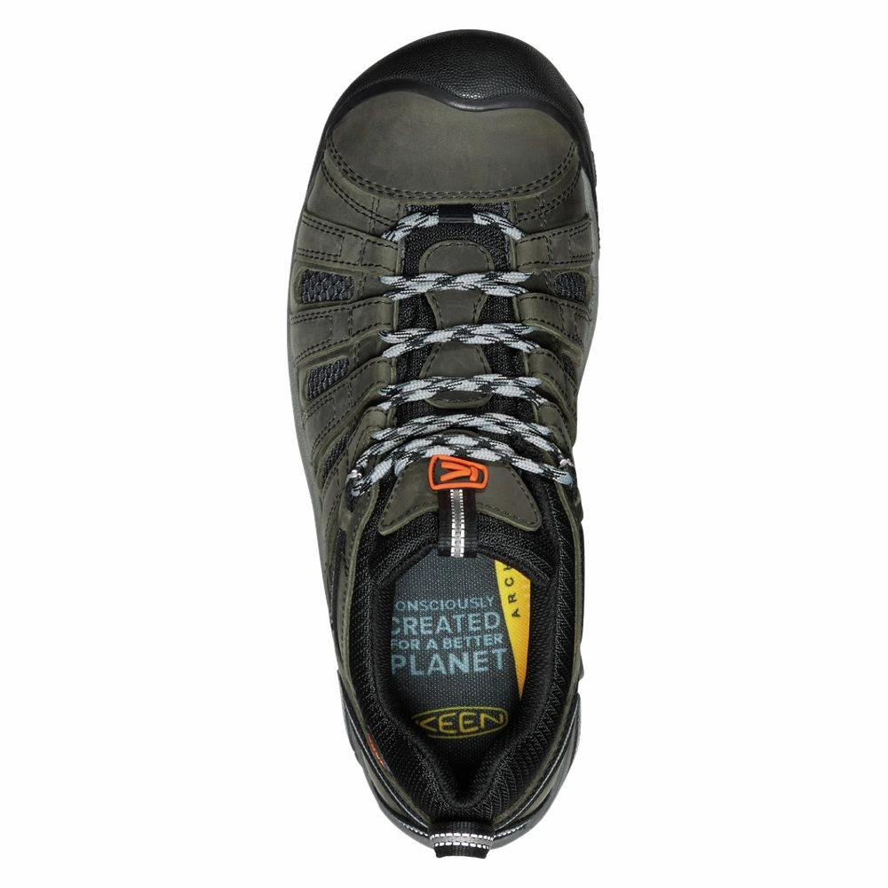 Keen Voyageur Hiking Shoes for Men - Steel Grey/Scarlet Ibis - 11M