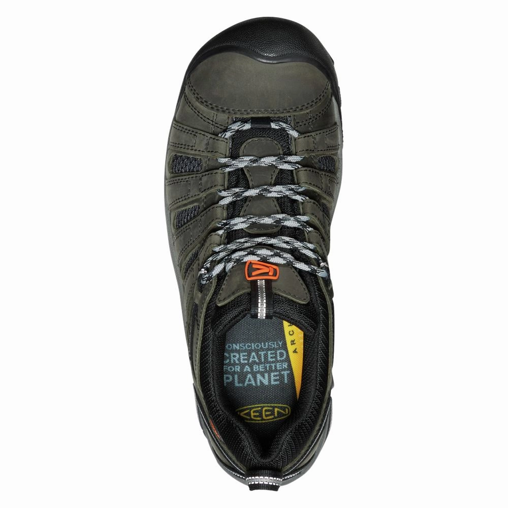 Keen Voyageur Hiking Shoes for Men - Steel Grey/Scarlet Ibis - 11M