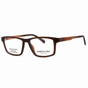 Kenneth Cole New York Men's Eyeglasses - Matte Dark Brown Acetate Frame | KC0354 049