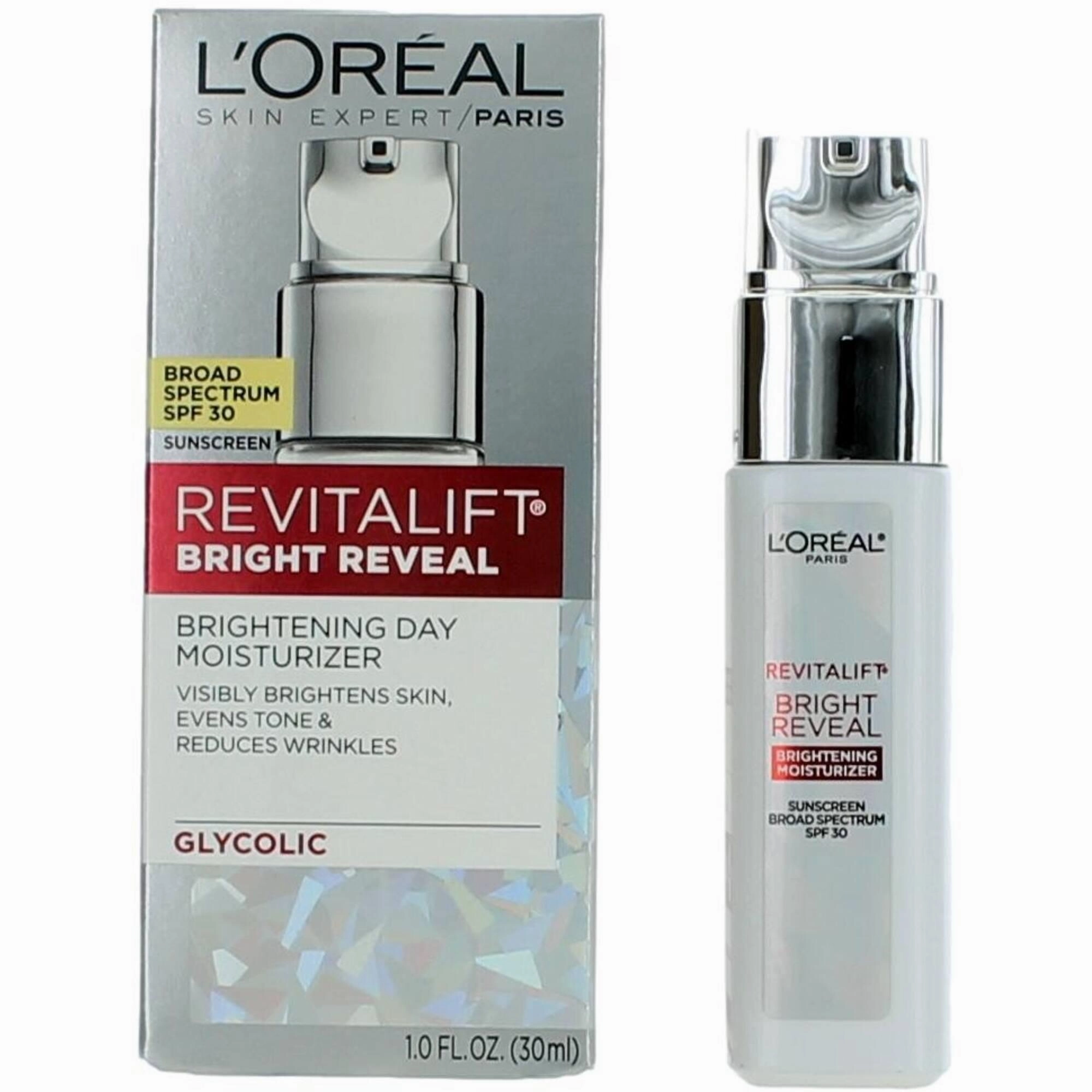 L'Oreal Women's Brightening Day Moisturizer - Revitalift Bright Reveal SPF 30, 1 oz