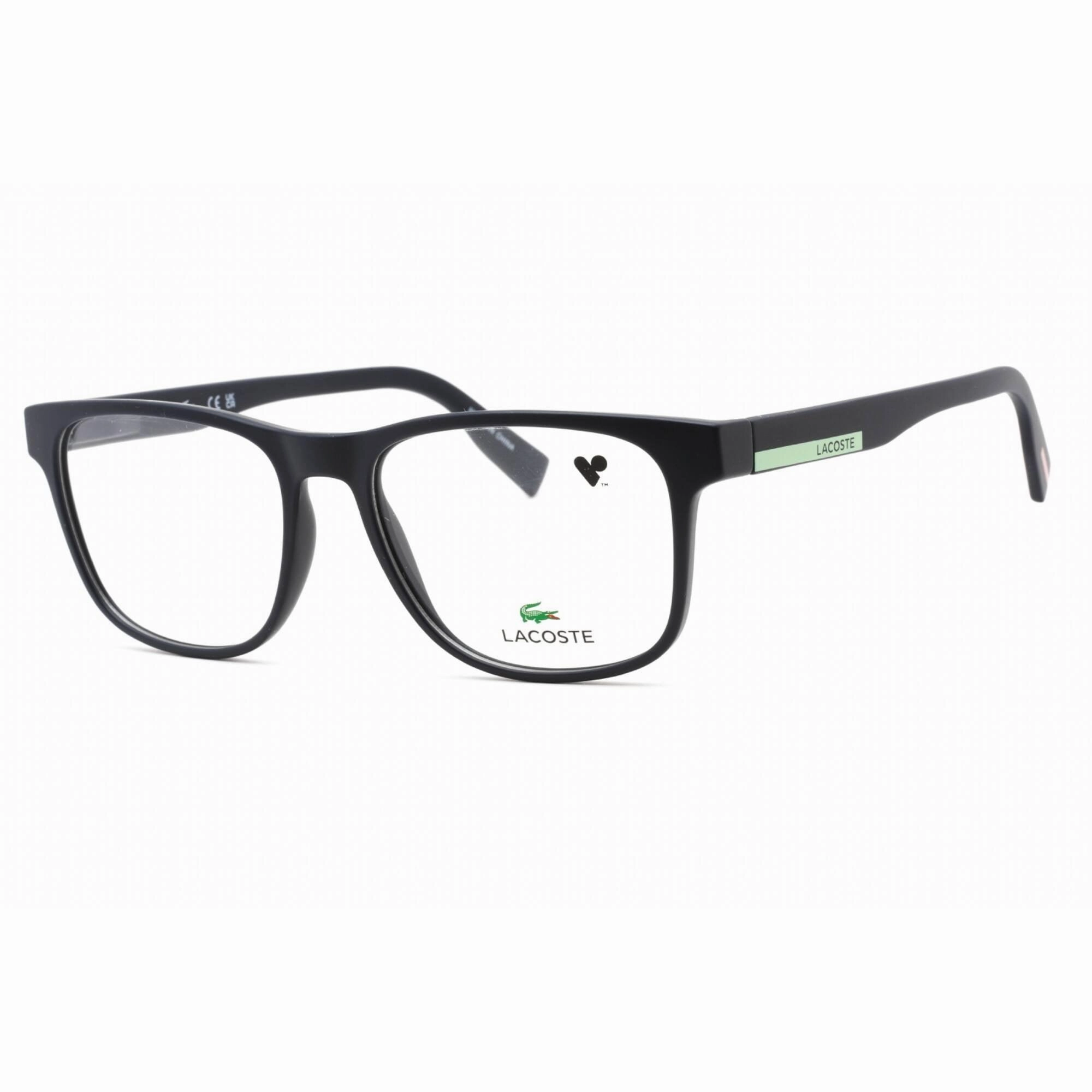Lacoste Men's Eyeglasses - Full Rim Matte Blue Plastic Rectangular Frame | L2898 401