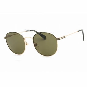 Levi's Men's Sunglasses - Gold Metal Round Shape Frame Green Lens | LV 1013/S 0J5G QT