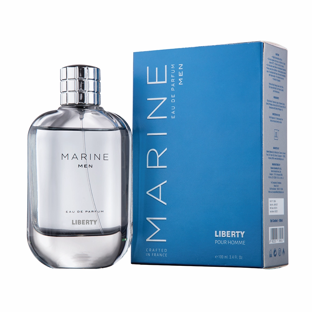 Liberty Luxury Marine Perfume for Men (100ml/3.4Oz), Eau De Parfum (EDP), Crafted in France, Long Lasting Smell, Fresh & Aquatic notes.