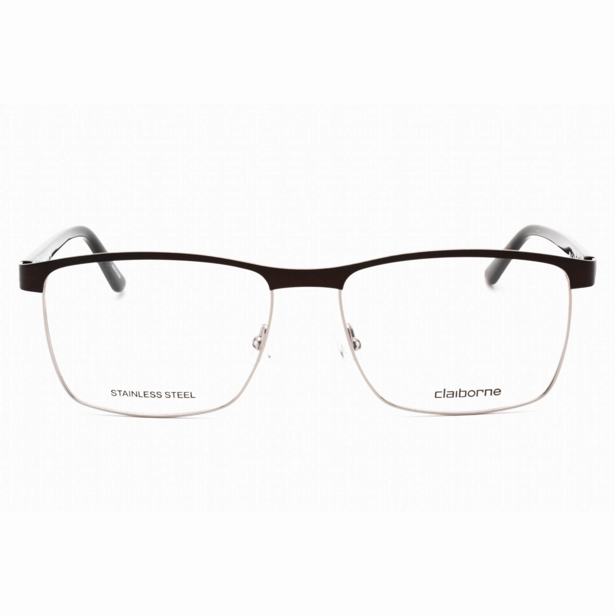 Liz Claiborne Men's Eyeglasses - Brown Ruthenium Metal Full Rim Frame | CB 253 01OT 00