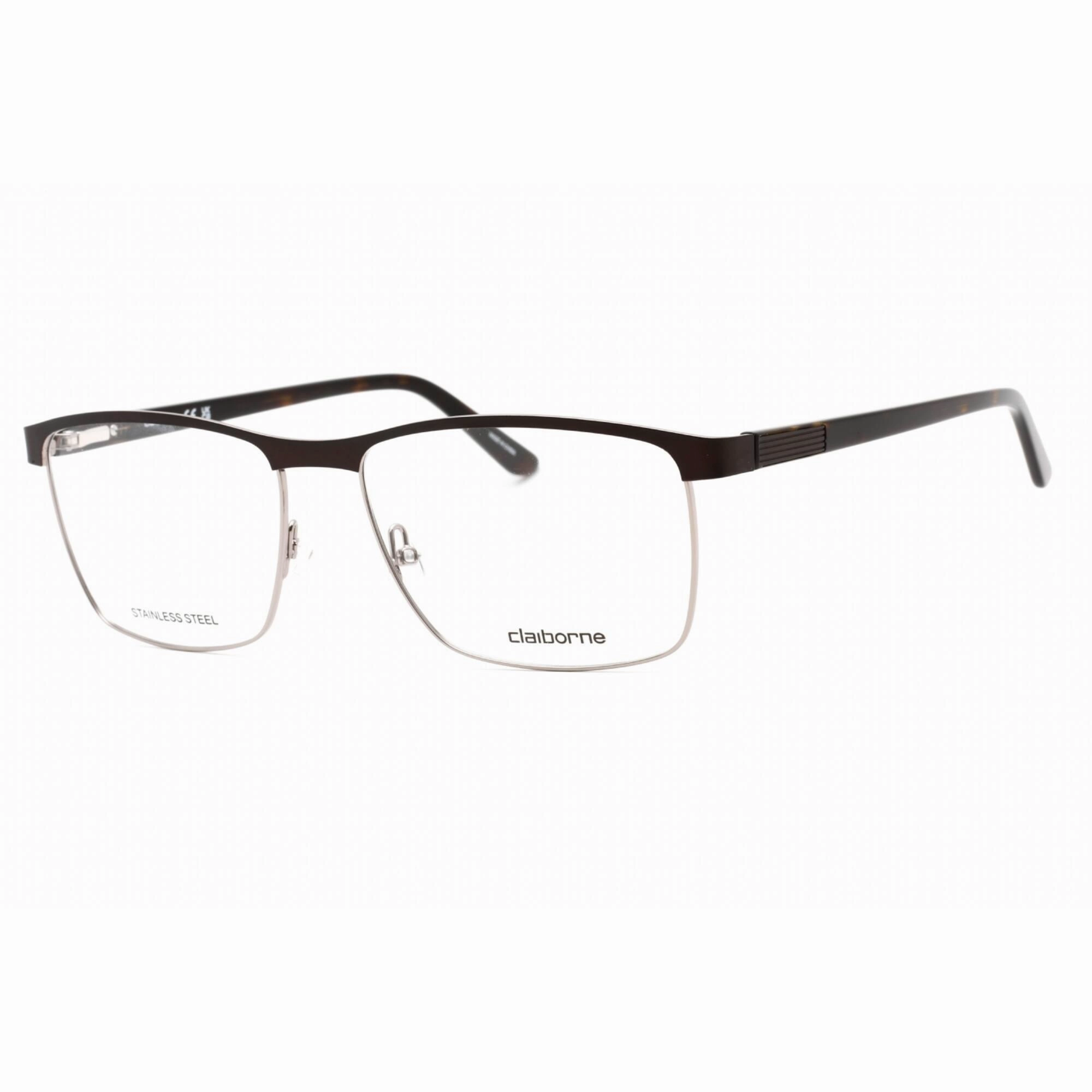 Liz Claiborne Men's Eyeglasses - Brown Ruthenium Metal Full Rim Frame | CB 253 01OT 00