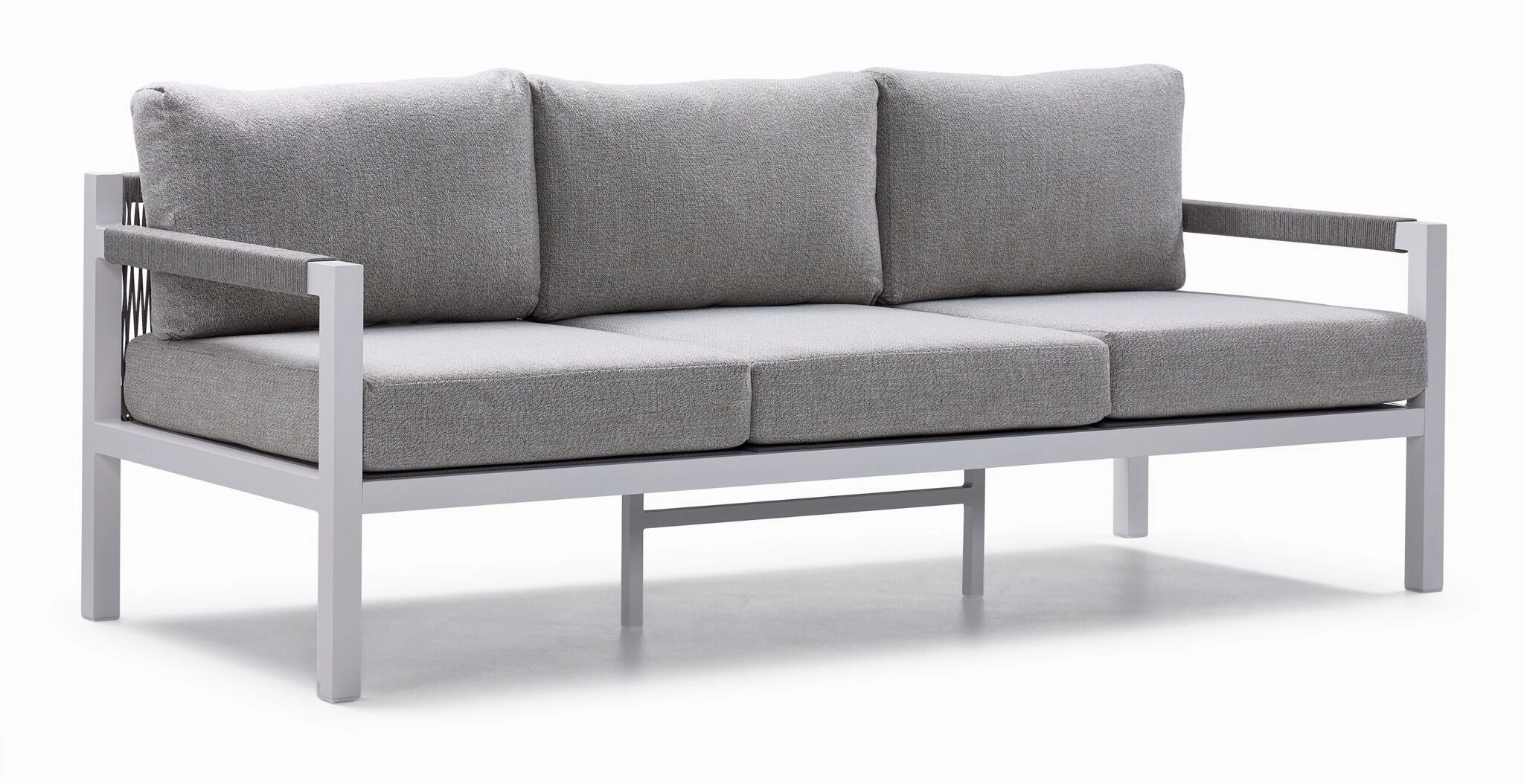 Malibu 4 - Piece Outdoor Conversation Set - White, Grey