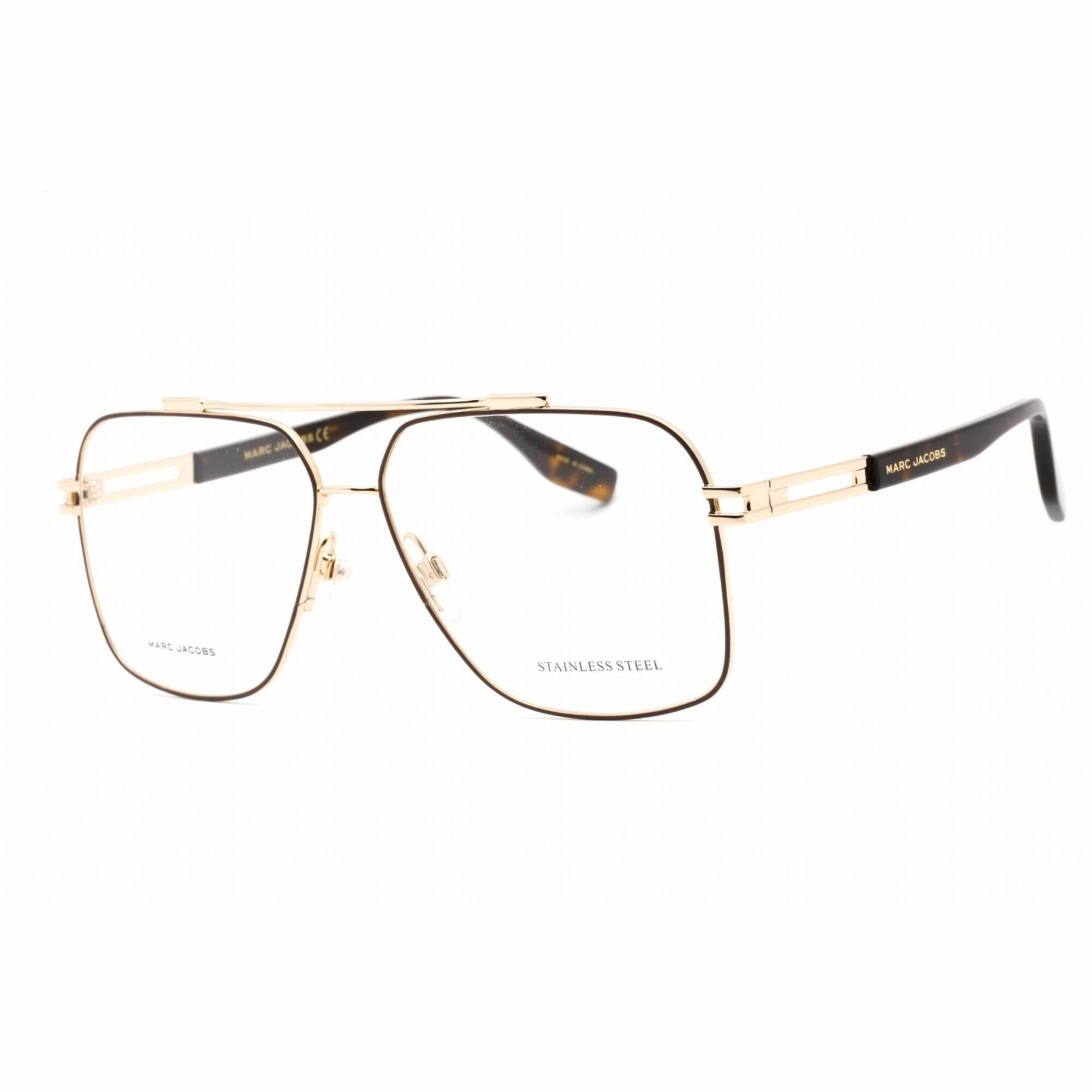 Marc Jacobs Men's Eyeglasses - Full Rim Gold Brown Metal Cat Eye | MARC 634 001Q 00