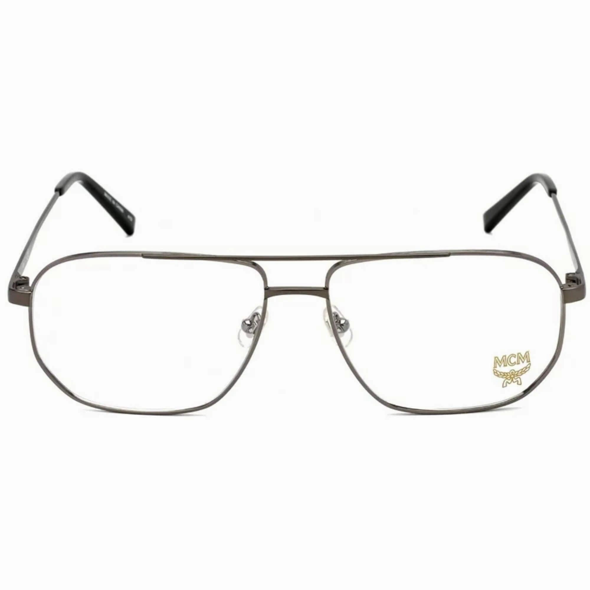 MCM Men's Eyeglasses - Dark Ruthenium Metal Aviator Frame Demo Lens | MCM 2137 69