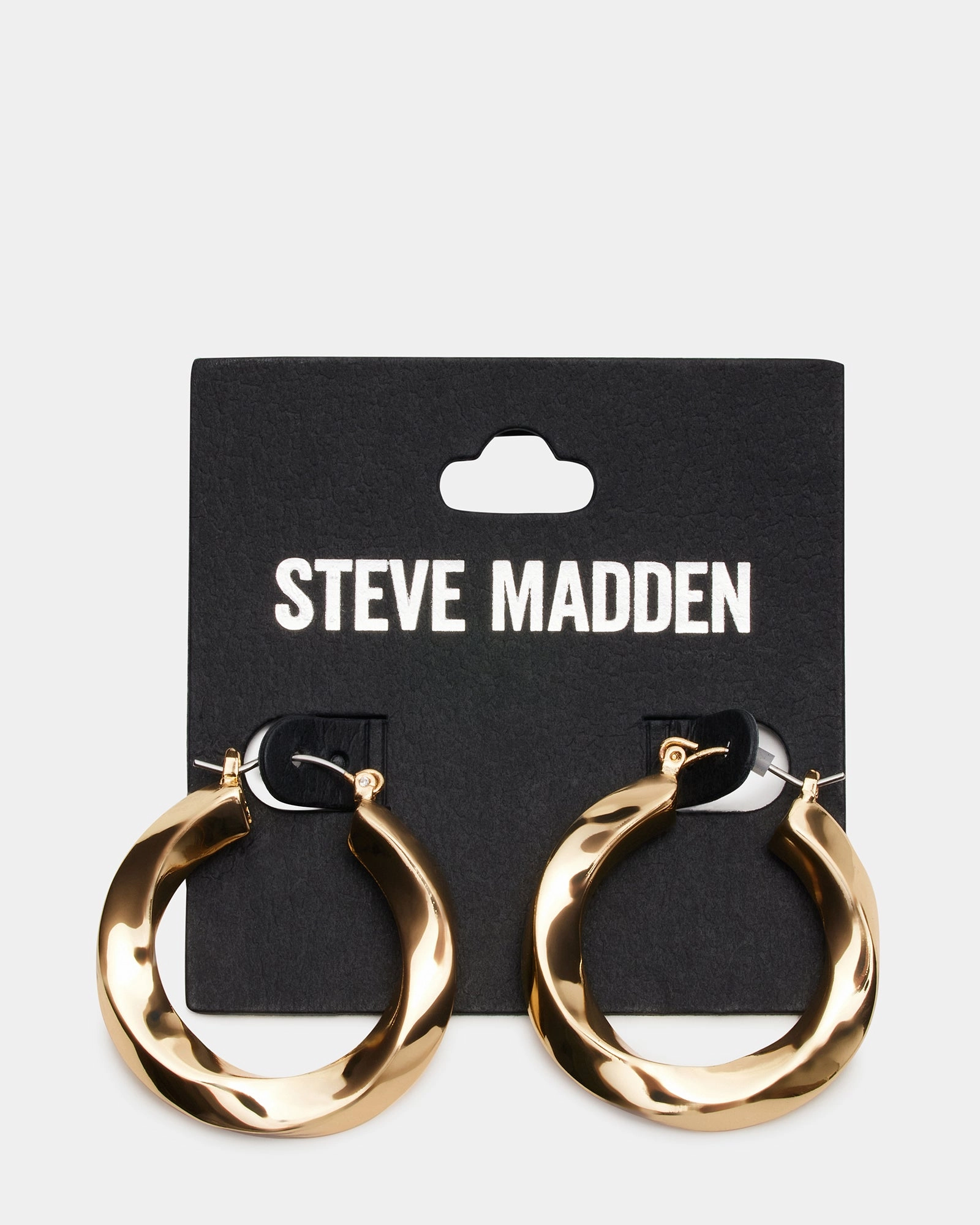 MEDIUM TWISTED HOOPS GOLD