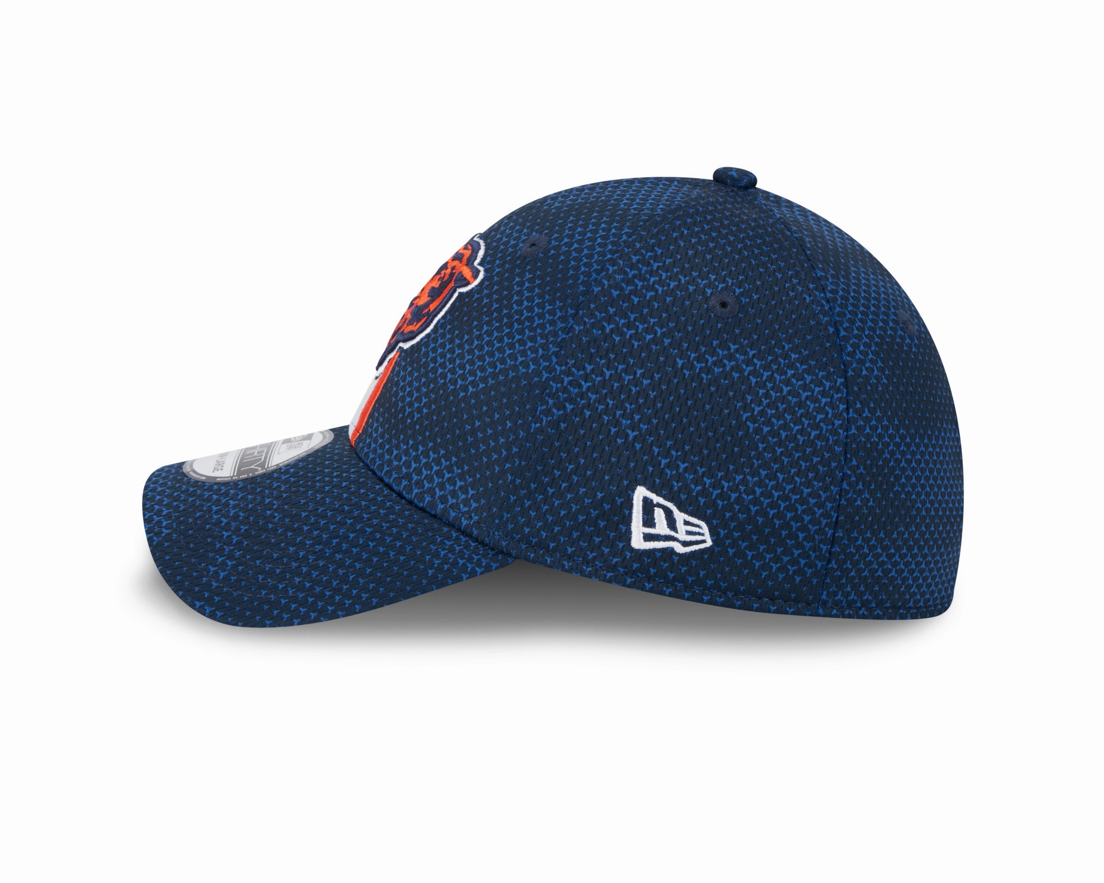 Men's Chicago Bears New Era 2024 Sideline Navy Primary Logo 39THIRTY Flex Hat