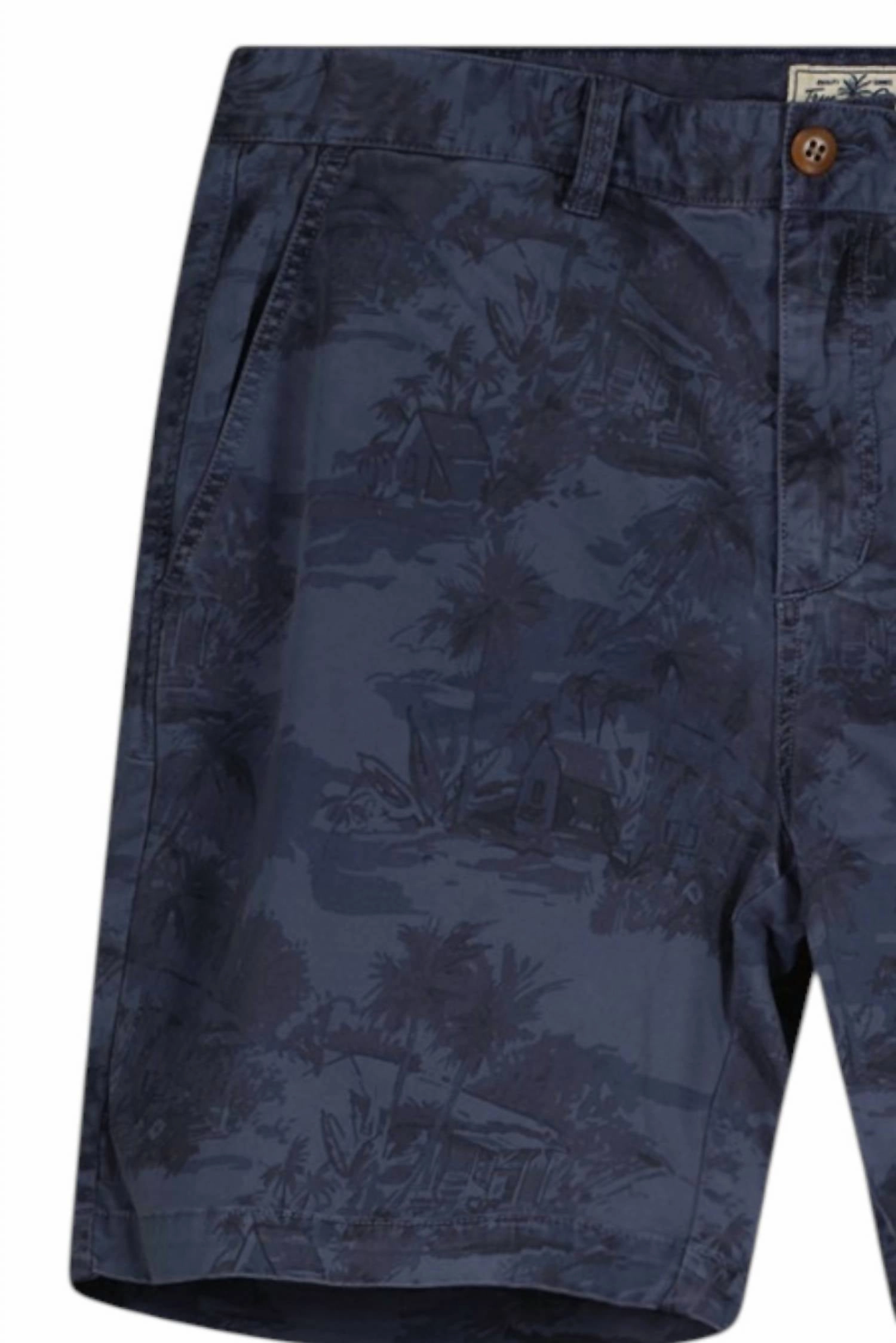 Men's Paradise Shorts In Navy Print
