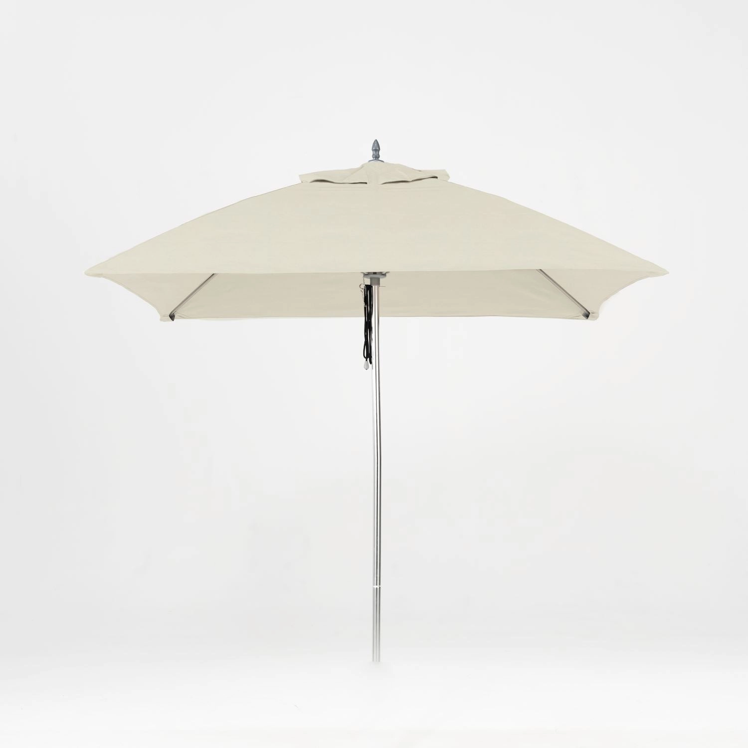 Oca 7.5' Square Outdoor Umbrella - Seashell White/Brushed Aluminum