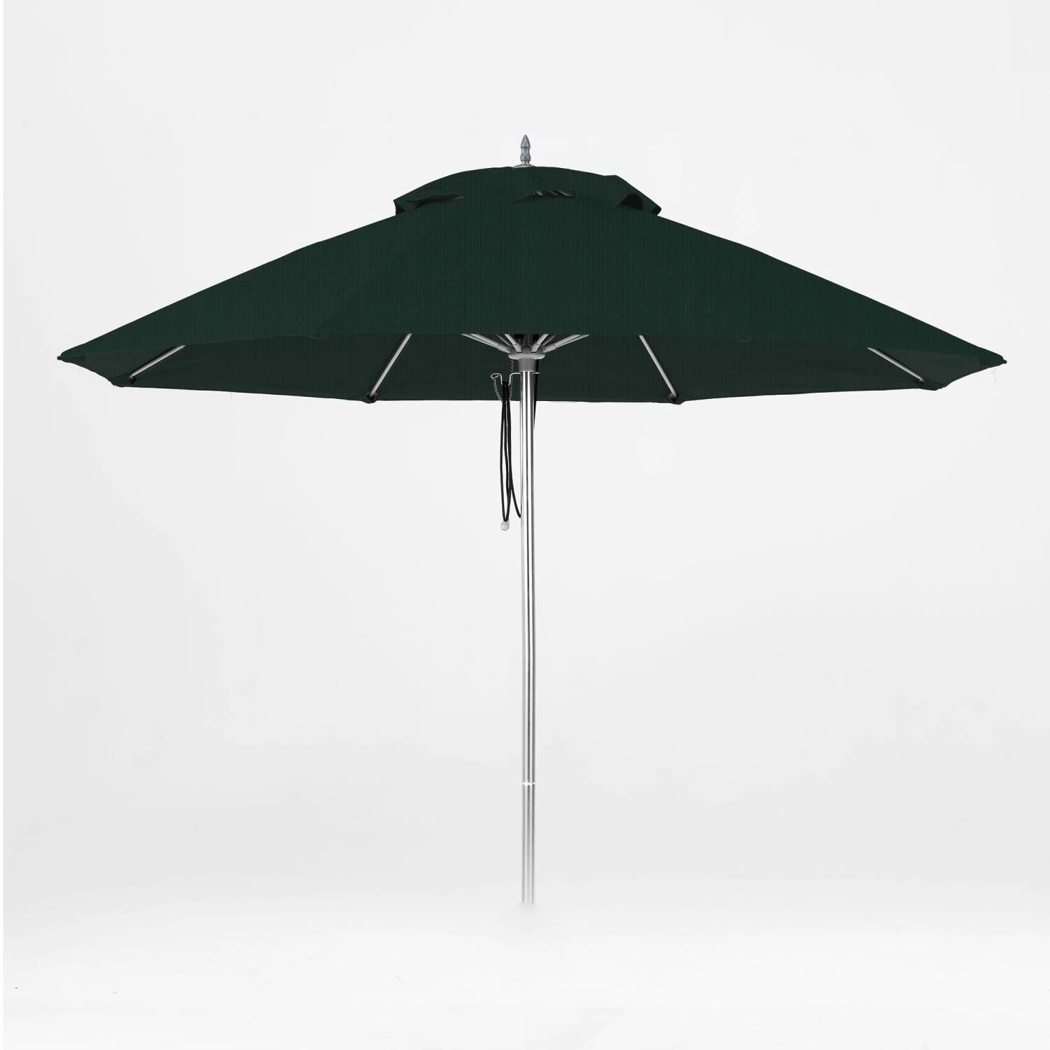 Oca 9' Octagon Outdoor Umbrella - Dark Grey/Brushed Aluminum