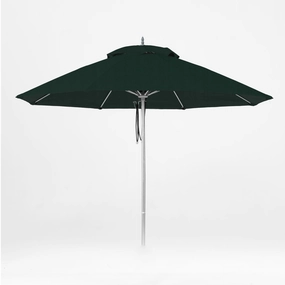 Oca 9' Octagon Outdoor Umbrella - Dark Grey/Brushed Aluminum