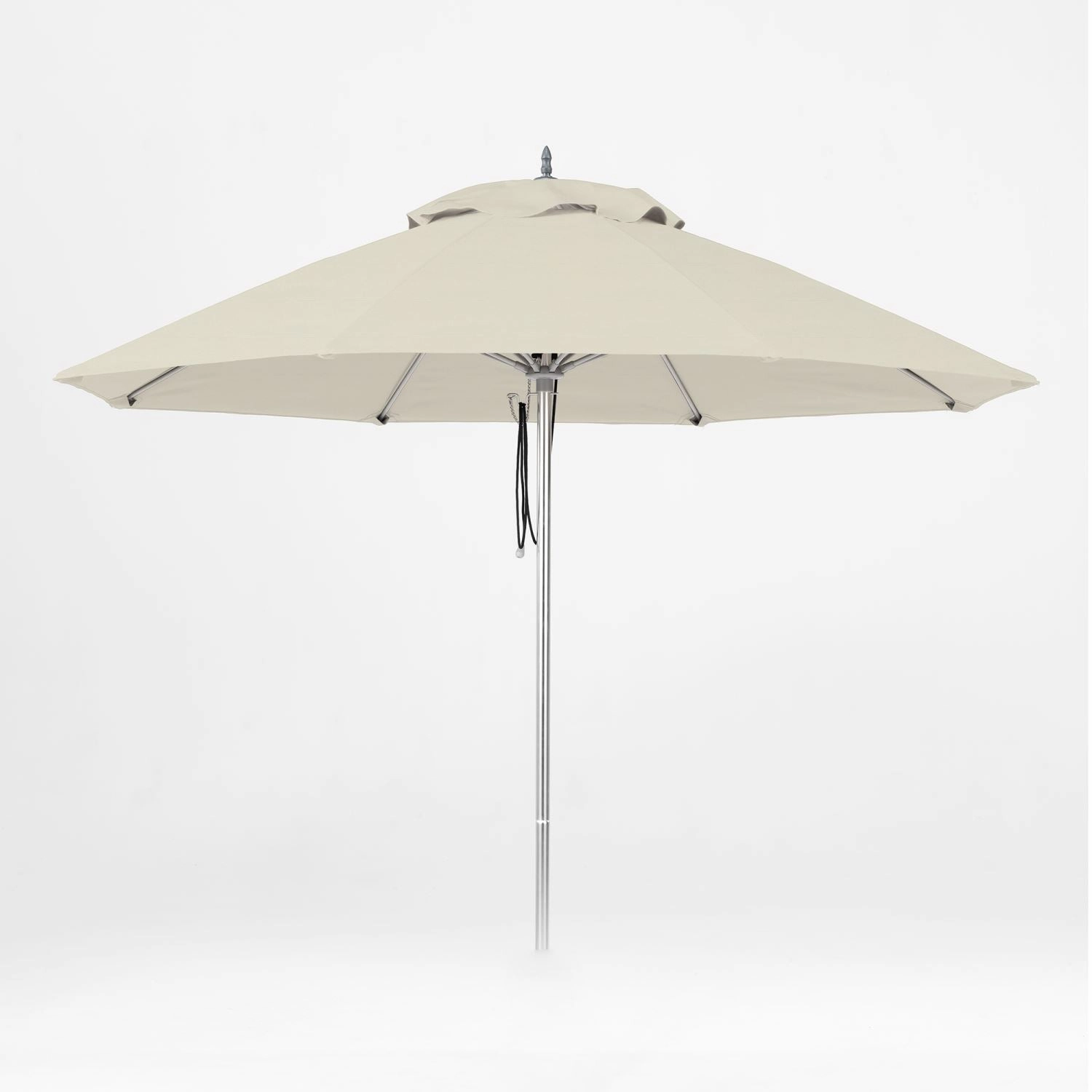 Oca 9' Octagon Outdoor Umbrella - Seashell White/Brushed Aluminum