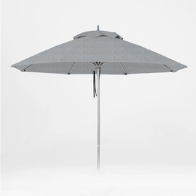 Oca 9' Octagon Outdoor Umbrella - Titanium Grey/Brushed Aluminum