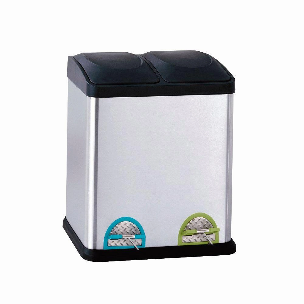 Organize It All Stainless Steel Step-On 8-Gallon( 30liter) Recycle Bin