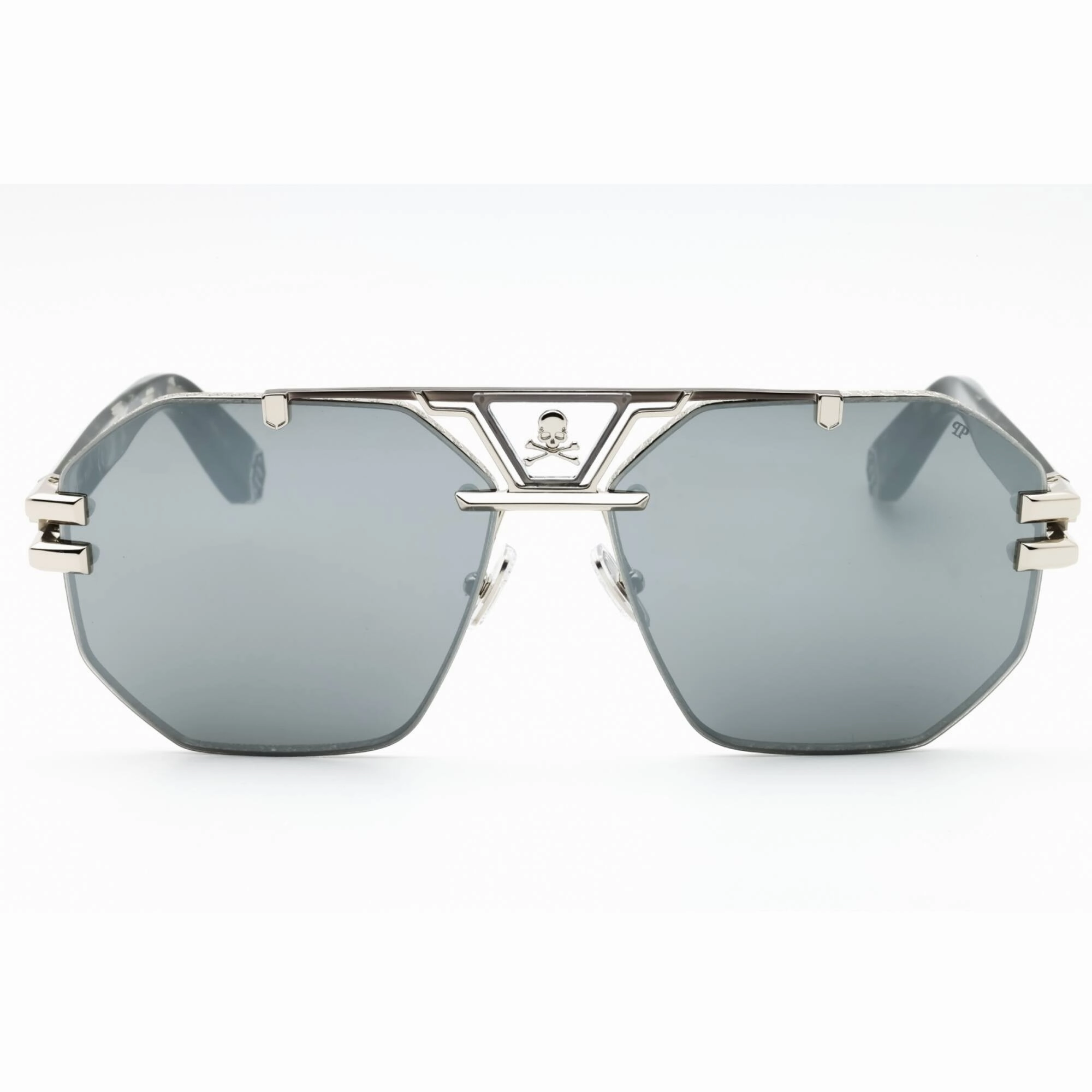Philipp Plein Men's Sunglasses - Polished Palladium W/Colored Parts | SPP077V 523X