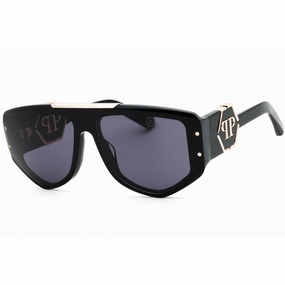 Philipp Plein Men's Sunglasses - Shiny Black Plastic Navigator Frame | SPP093M 0700