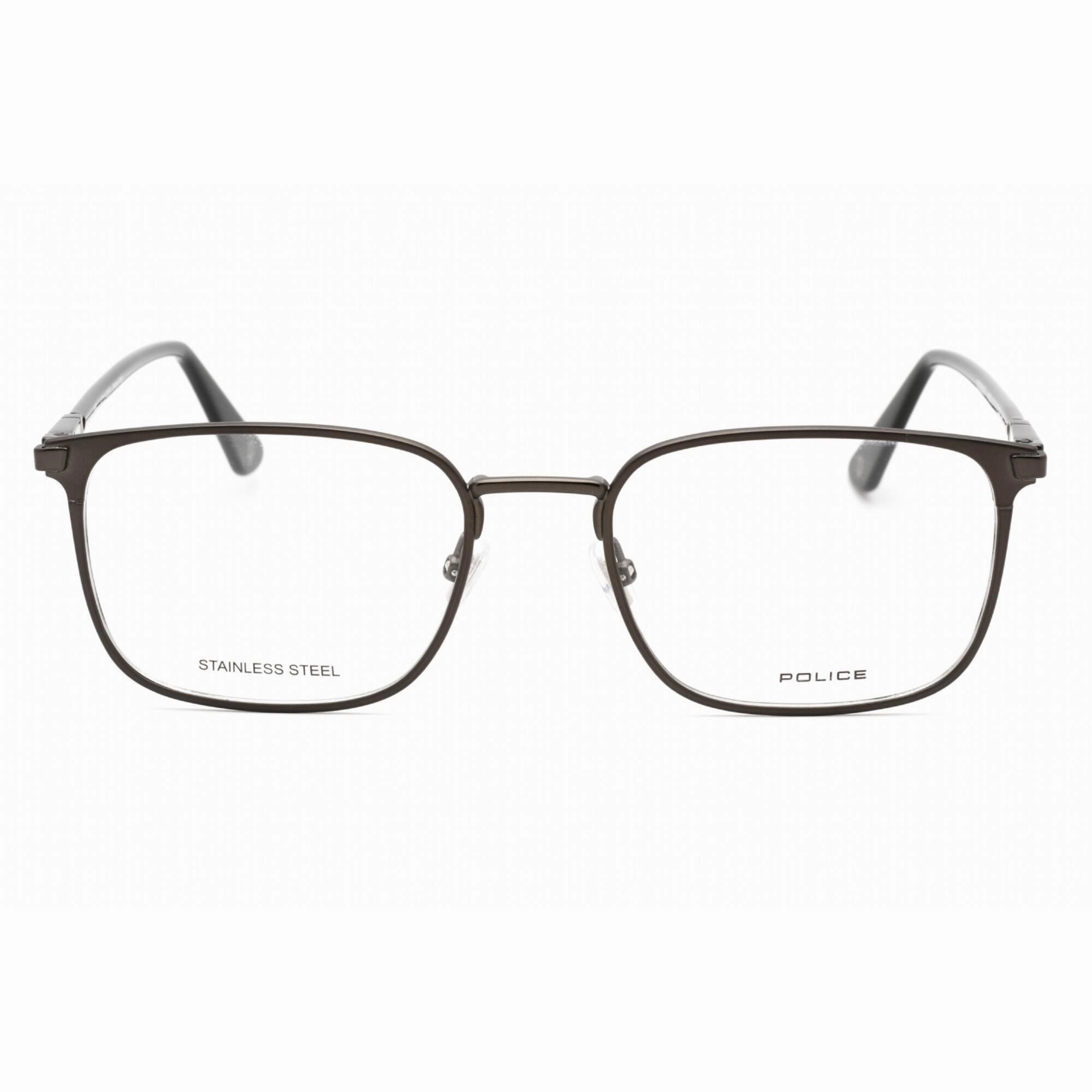 Police Men's Eyeglasses - Shiny Black W/Shiny Gunmetal Full Rim Frame | VPLE96 08GF