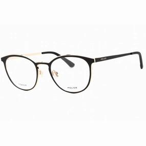 Police Men's Eyeglasses - Shiny Rose Gold Metal Round Full Rim Frame | VPLB58M 0302