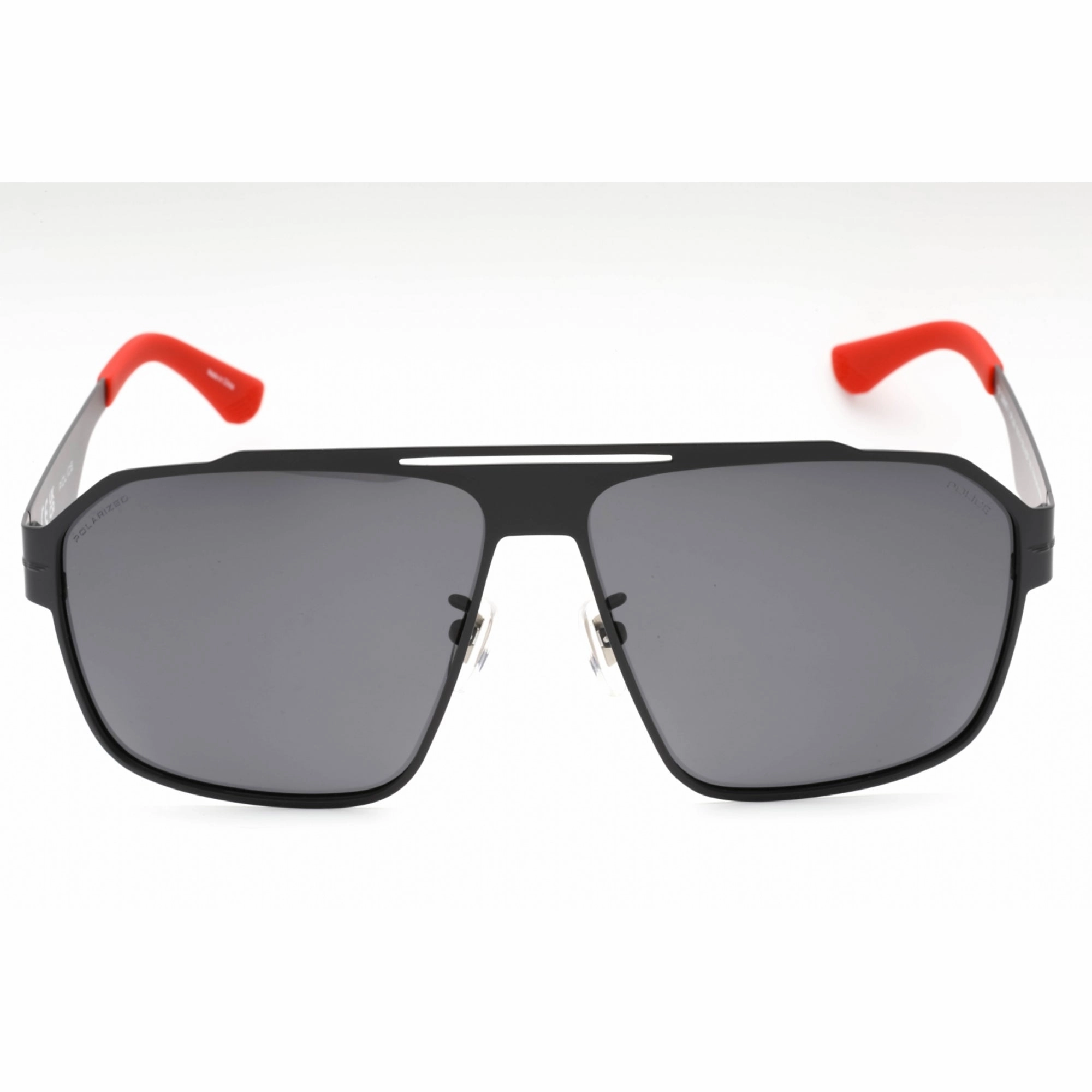 Police Men's Sunglasses - Matte Dark Grey Metal Pilot Full Rim Frame | SPLL08 8YZP