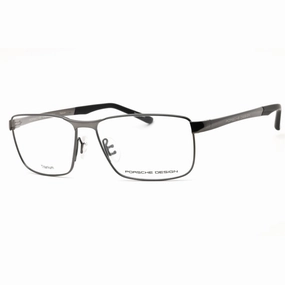 Porsche Men's Eyeglasses - Dark Grey Metal Rectangular Shape Full Rim Frame | P8273 D