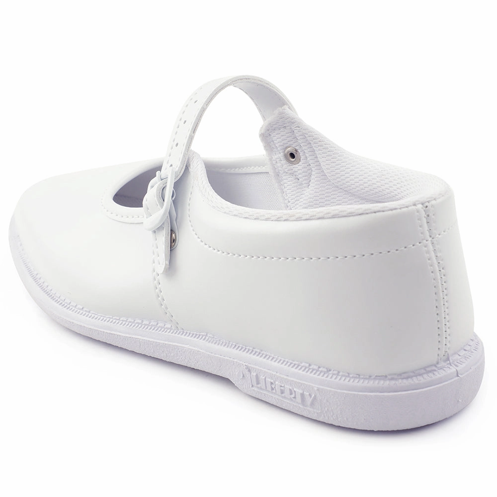 Prefect White Ballerina Dress School Shoes For Kids N.S/GIRL By Liberty