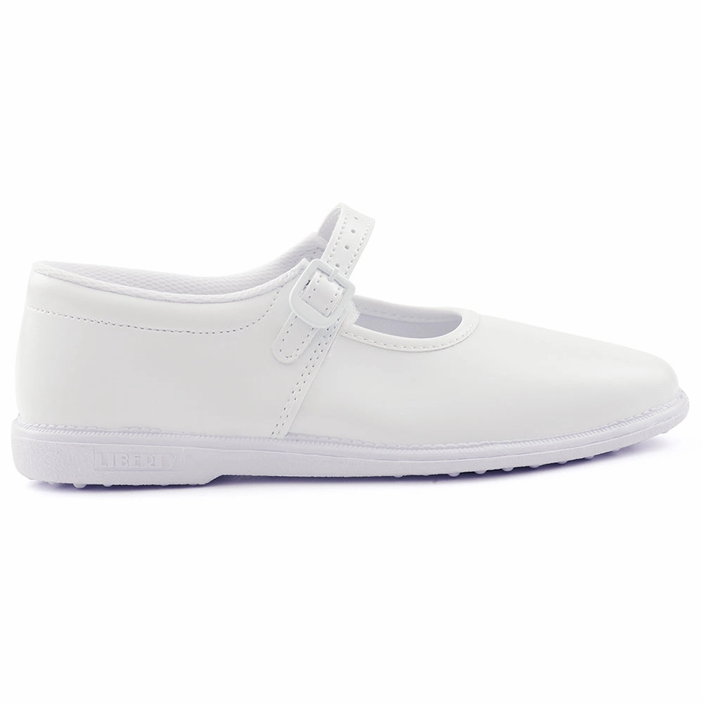 Prefect White Ballerina Dress School Shoes For Kids N.S/GIRL By Liberty