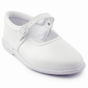 Prefect White Ballerina Dress School Shoes For Kids N.S/GIRL By Liberty