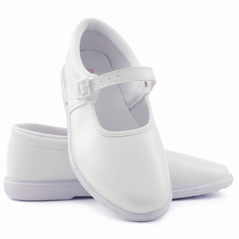 Prefect White Ballerina Dress School Shoes For Kids N.S/GIRL By Liberty