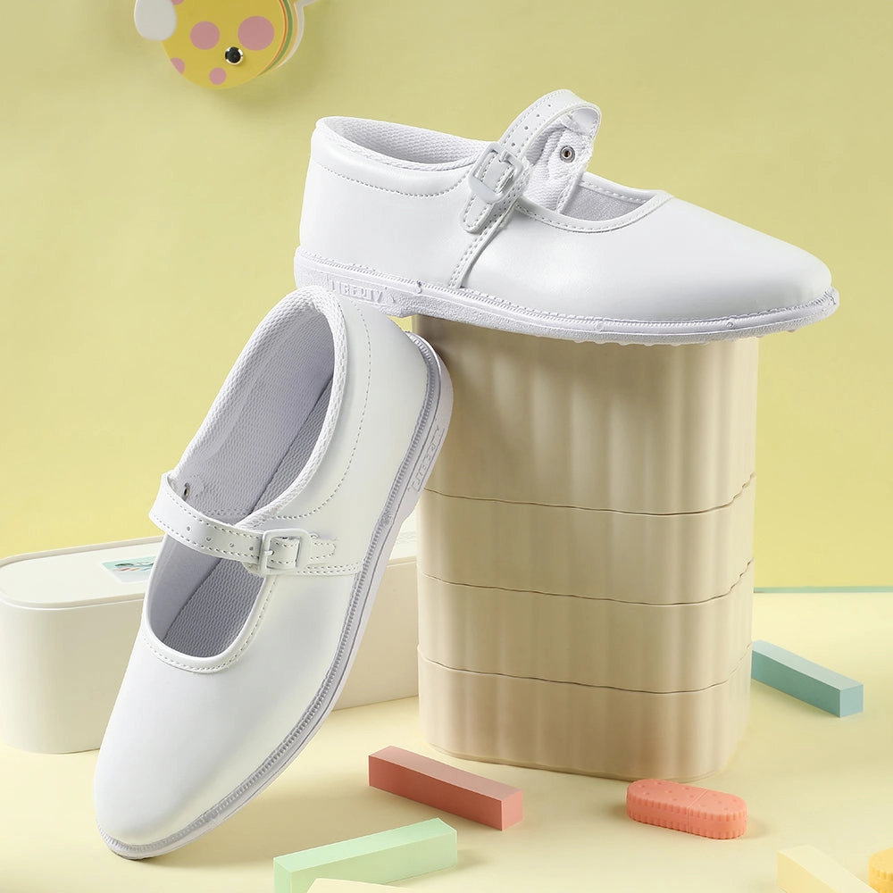 Prefect White Ballerina Dress School Shoes For Kids N.S/GIRL By Liberty