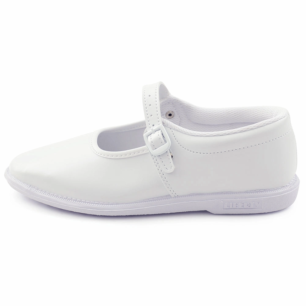Prefect White Ballerina Dress School Shoes For Kids N.S/GIRL By Liberty