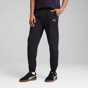 PUMA MEN'S ESSENTIALS FLEECE NAVY TRACKPANTS